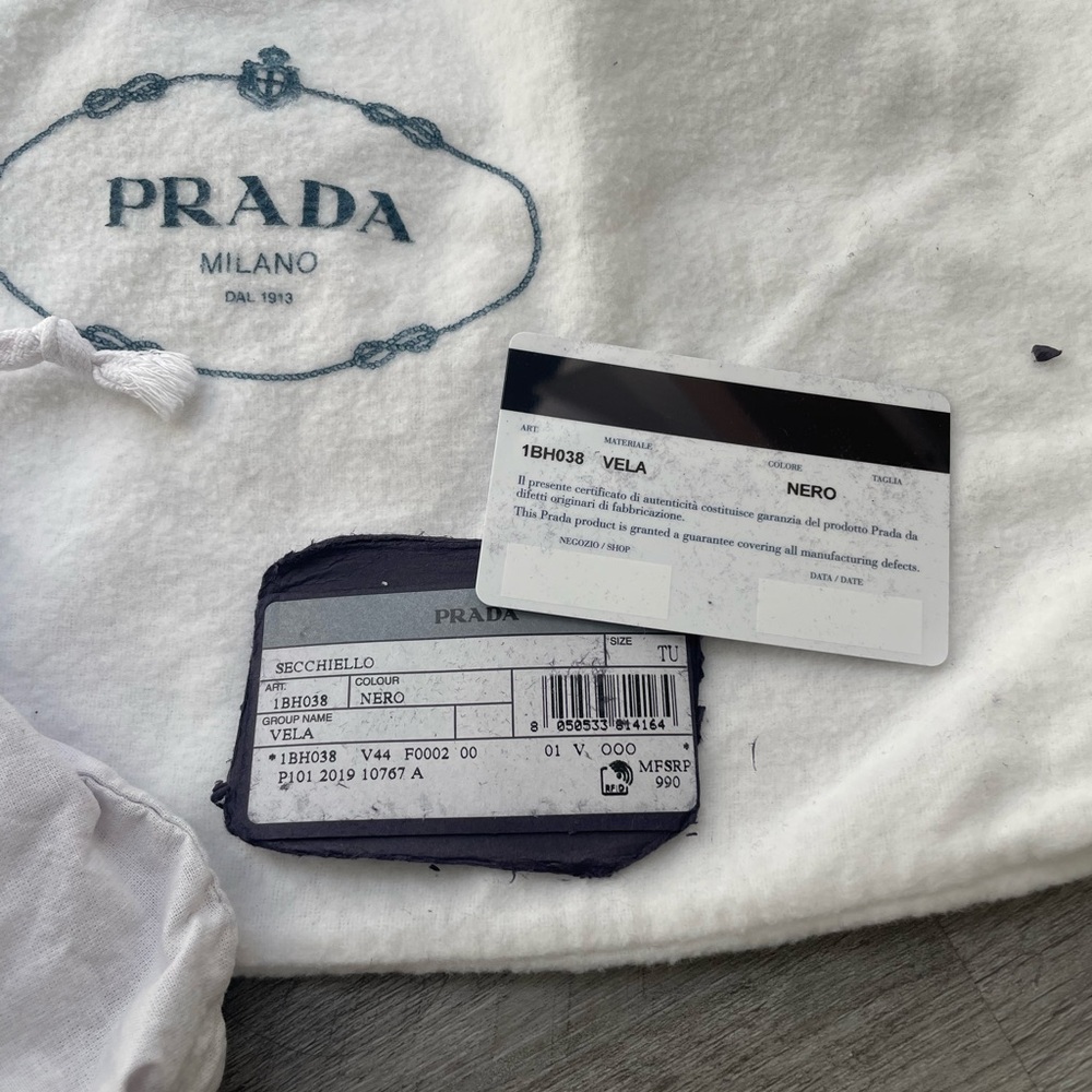 Prada Black Nylon Drawstring Mini Backpack with G… - image 15